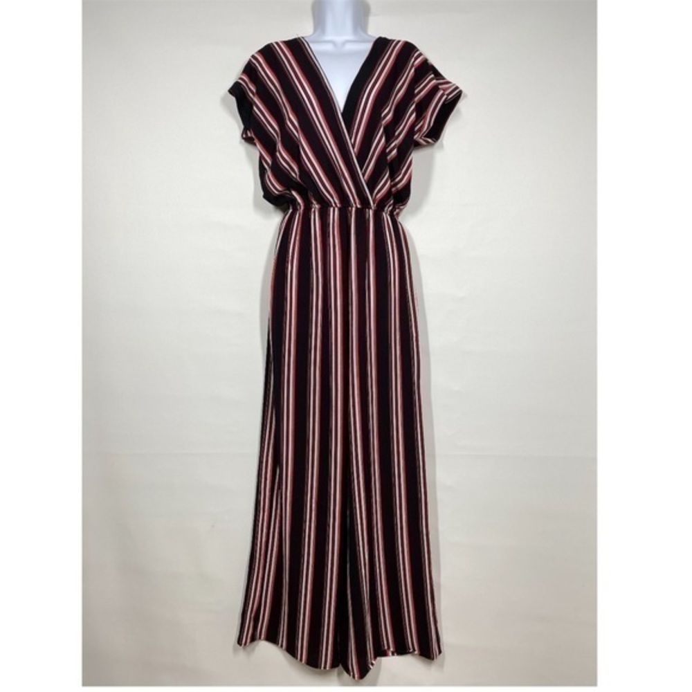 NWOT Ambiance Stripped Jumpsuit
